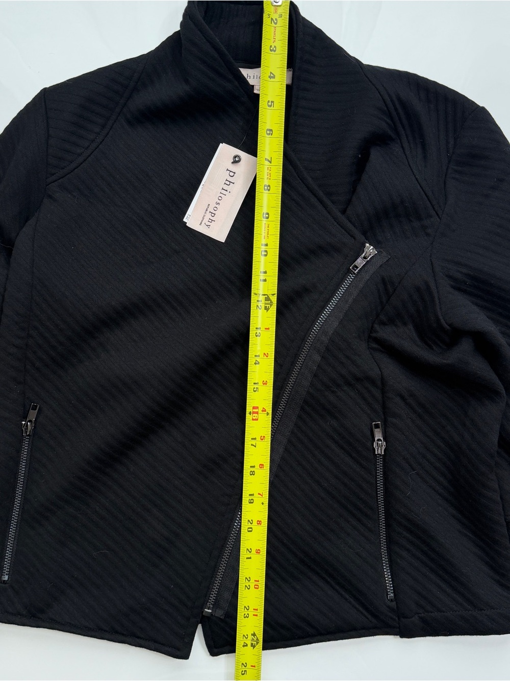 Philosophy Black Asymmetrical Moto Jacket - Picture 3 of 7